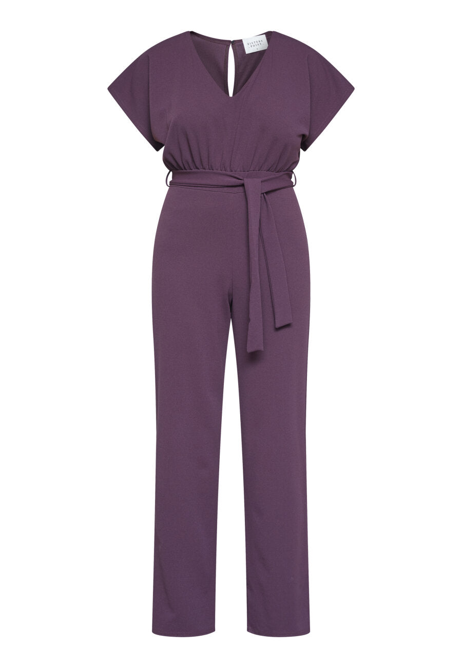JUMPSUIT | GIRL V-NECK - DEEP BORDEAUX