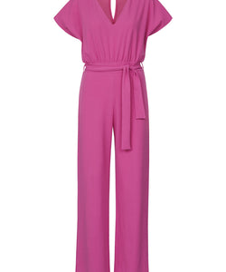 JUMPSUIT | GIRL V-NECK - WILD PINK