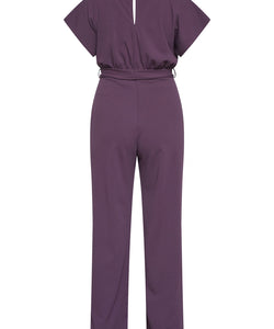 JUMPSUIT | GIRL V-NECK - DEEP BORDEAUX