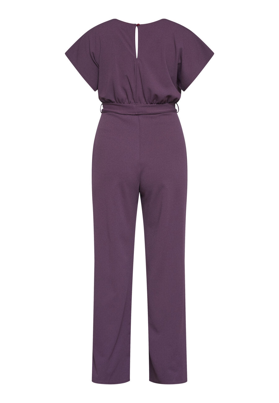 JUMPSUIT | GIRL V-NECK - DEEP BORDEAUX
