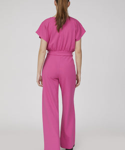 JUMPSUIT | GIRL V-NECK - WILD PINK