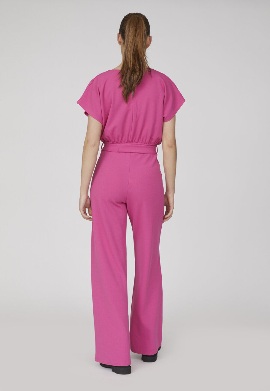 JUMPSUIT | GIRL V-NECK - WILD PINK