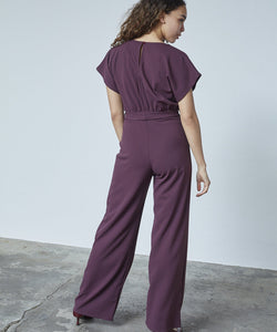 JUMPSUIT | GIRL V-NECK - DEEP BORDEAUX