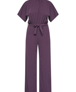 GIRL TURTLENECK JUMPSUIT - DEEP BORDEAUX