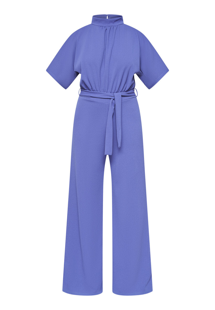 GIRL TURTLENECK JUMPSUIT - BLUE INDIGO