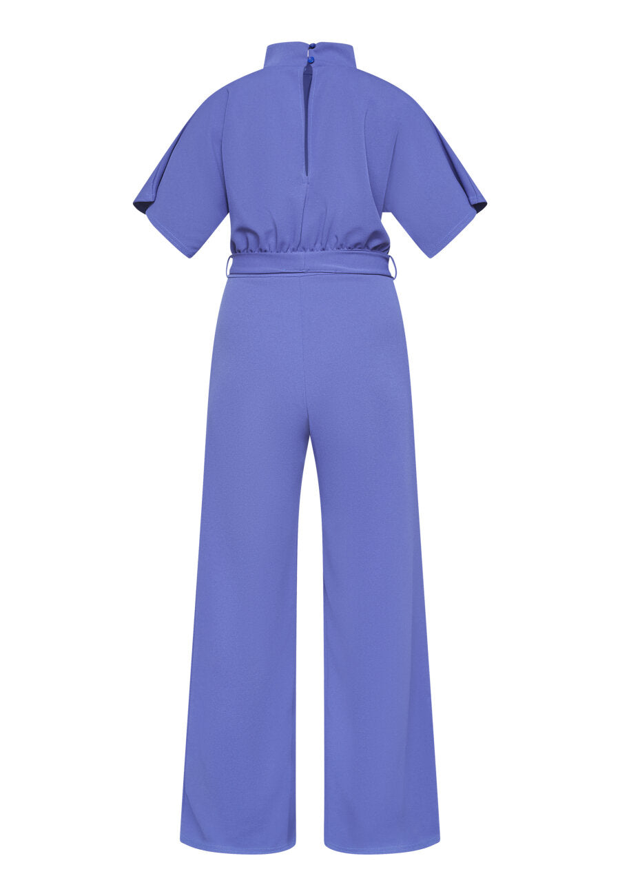 GIRL TURTLENECK JUMPSUIT - BLUE INDIGO