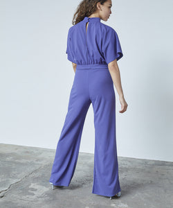 GIRL TURTLENECK JUMPSUIT - BLUE INDIGO