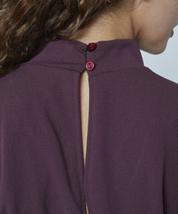 GIRL TURTLENECK JUMPSUIT - DEEP BORDEAUX