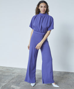 GIRL TURTLENECK JUMPSUIT - BLUE INDIGO