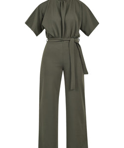 GIRL TURTLENECK JUMPSUIT - KHAKI GREEN
