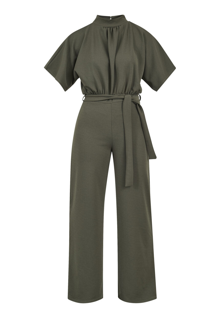 GIRL TURTLENECK JUMPSUIT - KHAKI GREEN