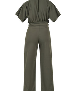 GIRL TURTLENECK JUMPSUIT - KHAKI GREEN