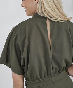 GIRL TURTLENECK JUMPSUIT - KHAKI GREEN
