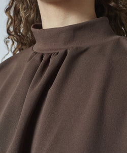 GIRL TURTLENECK JUMPSUIT - DARK CHOCOLATE