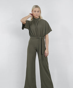 GIRL TURTLENECK JUMPSUIT - KHAKI GREEN