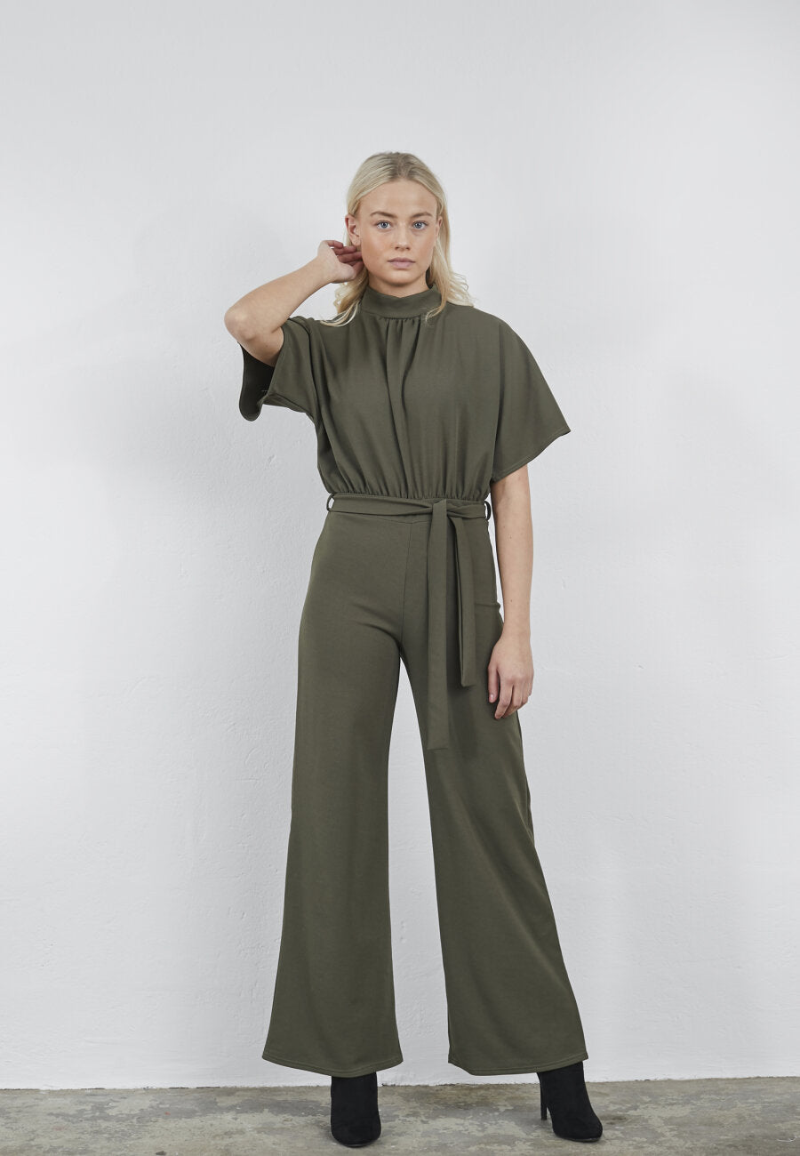 GIRL TURTLENECK JUMPSUIT - KHAKI GREEN