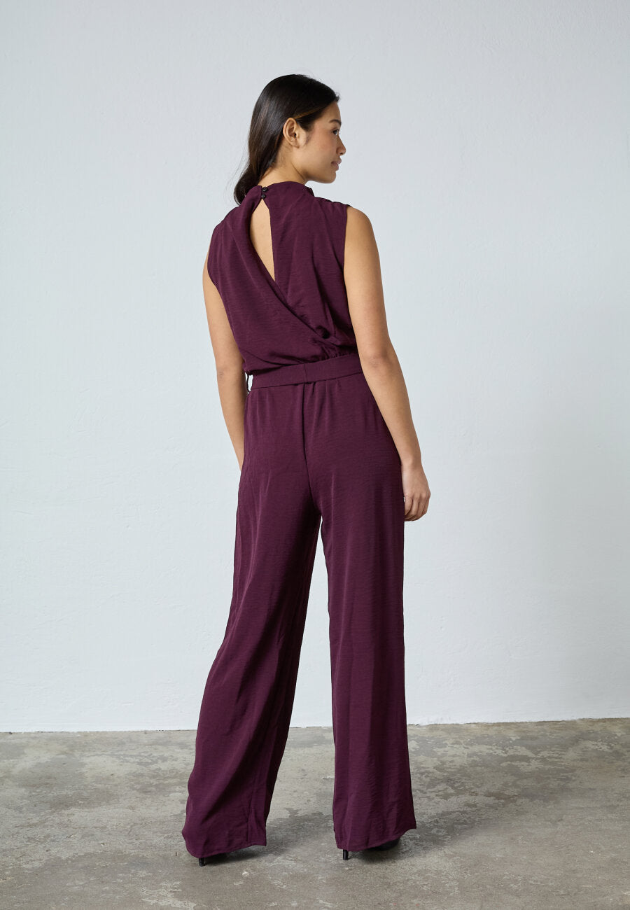 GUTO LS JUMPSUIT - DEEP BORDEAUX