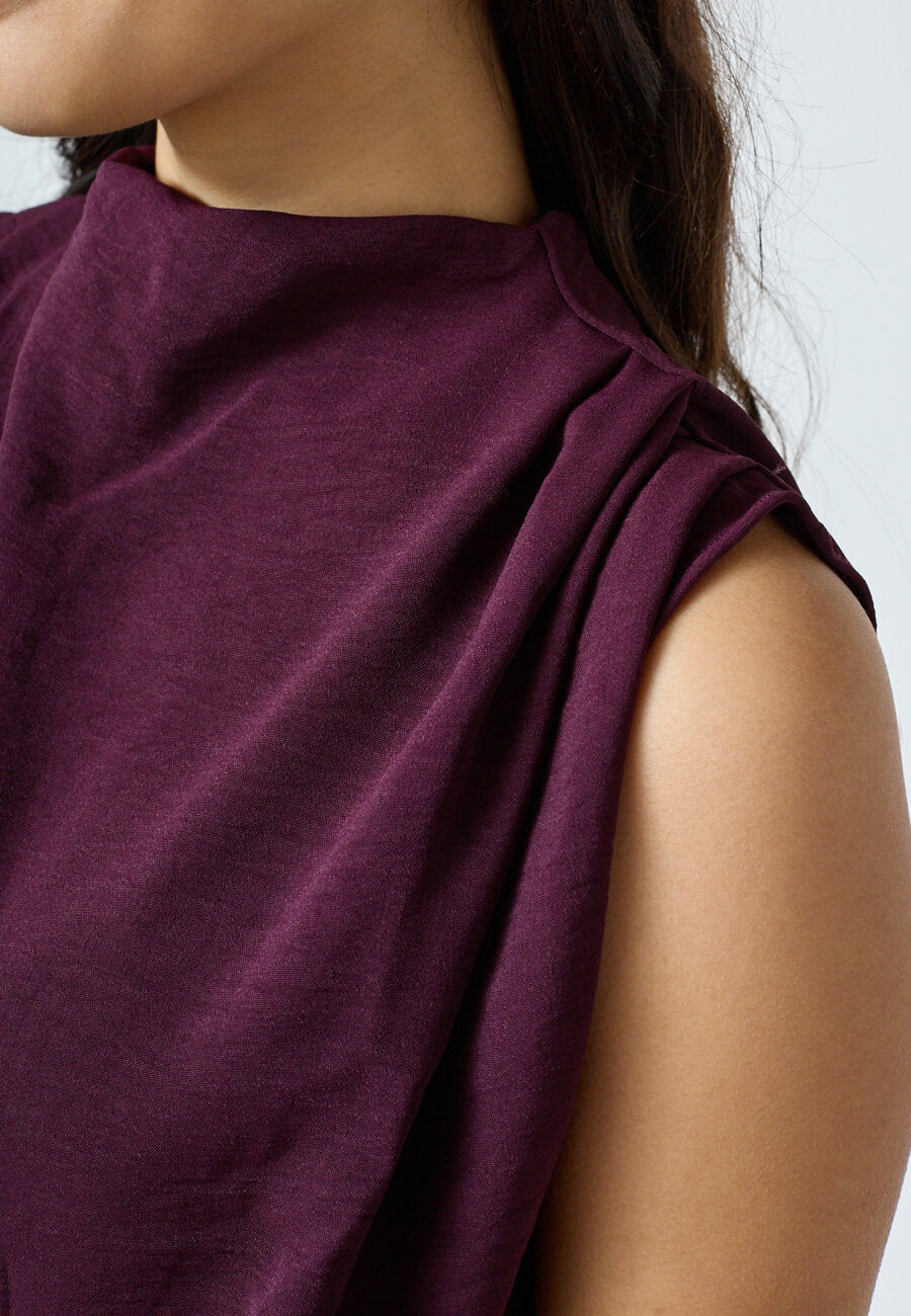 GUTO LS JUMPSUIT - DEEP BORDEAUX