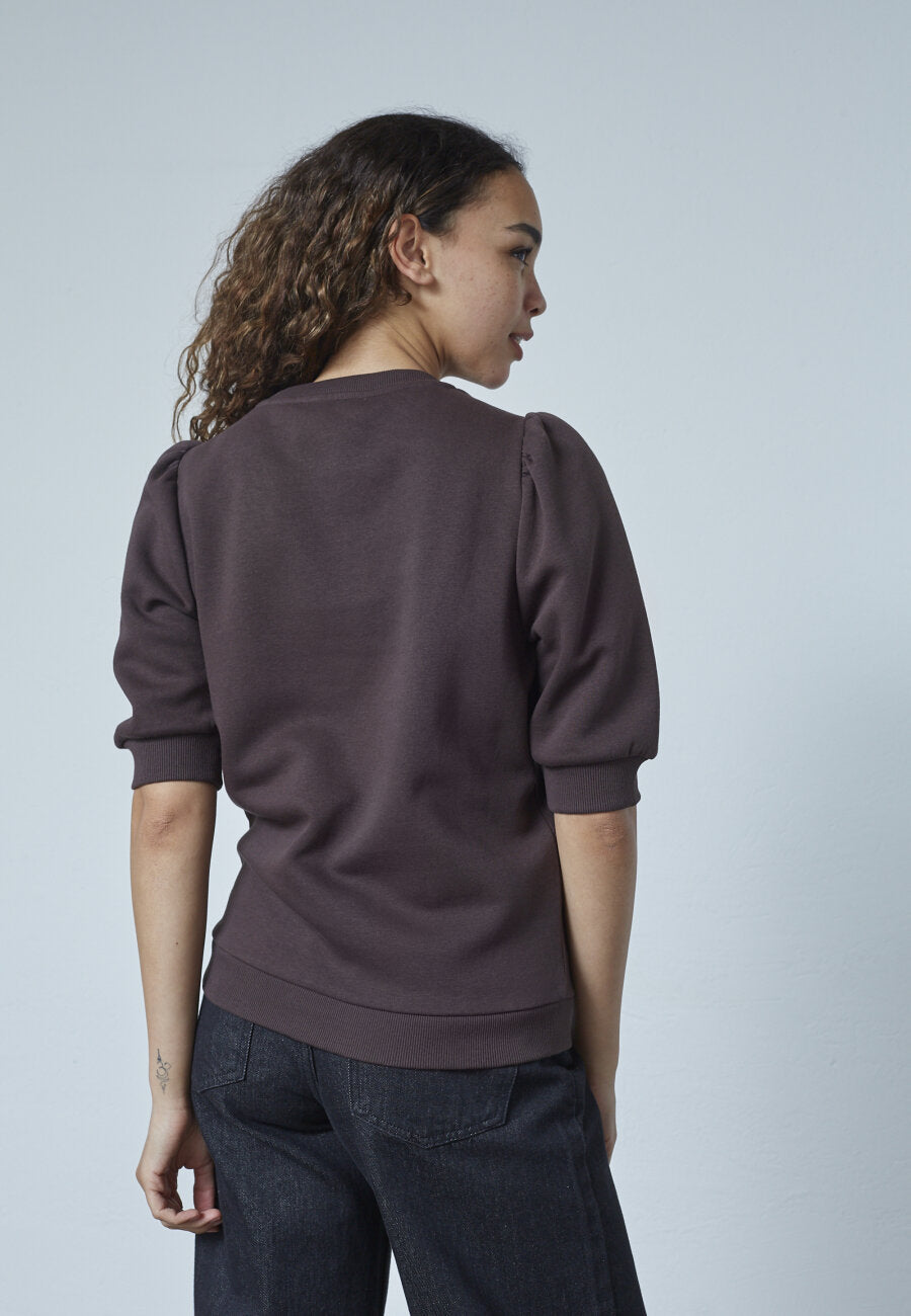 PEVA PUFF PULLOVER - DARK CHOCOLATE