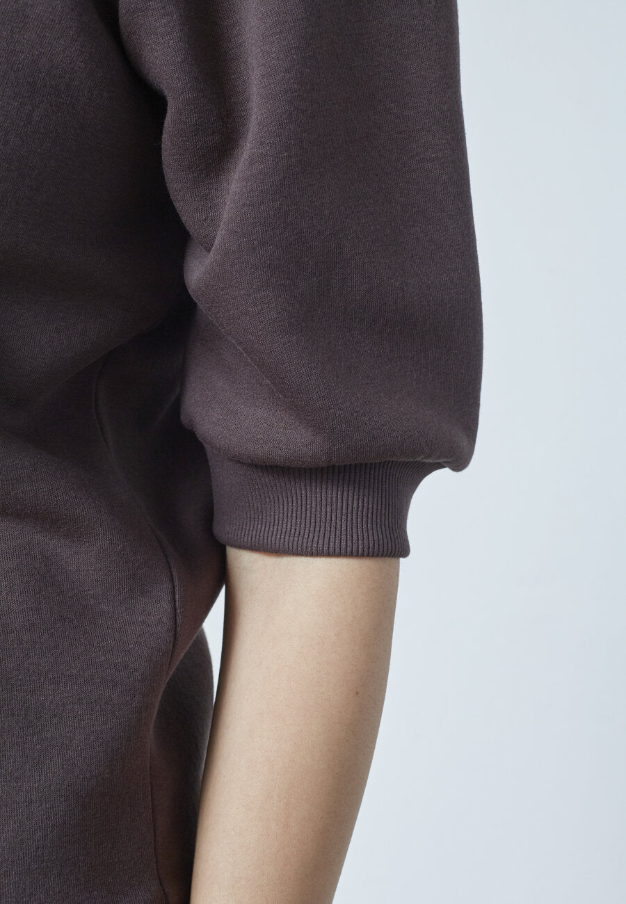 PEVA PUFF PULLOVER - DARK CHOCOLATE