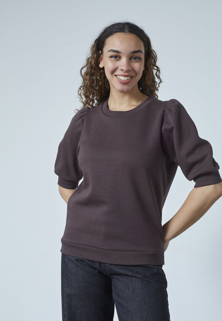 PEVA PUFF PULLOVER - DARK CHOCOLATE