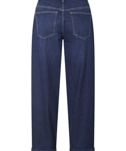 OLLIE WIDE LEG JEANS - DARK BLUE WASH