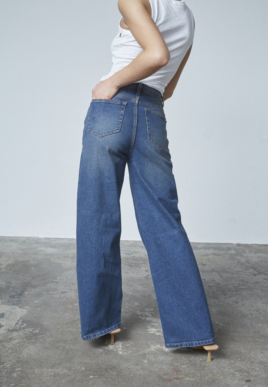 OWI WIDE LEG JEANS - VINTAGE BLUE