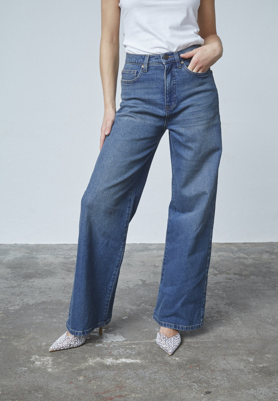 OWI WIDE LEG JEANS - VINTAGE BLUE