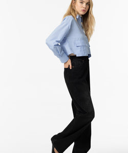 BONNYE WIDE LEG JEANS - DARK GREY