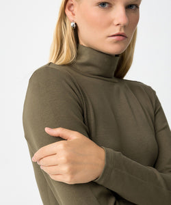 BILBAO BASIC TURTLENECK TOP - GREEN