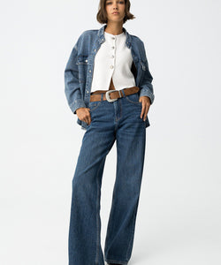 BONNYE WIDE LEG JEANS - MEDIUM BLUE