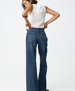 BONNYE WIDE LEG JEANS - MEDIUM BLUE