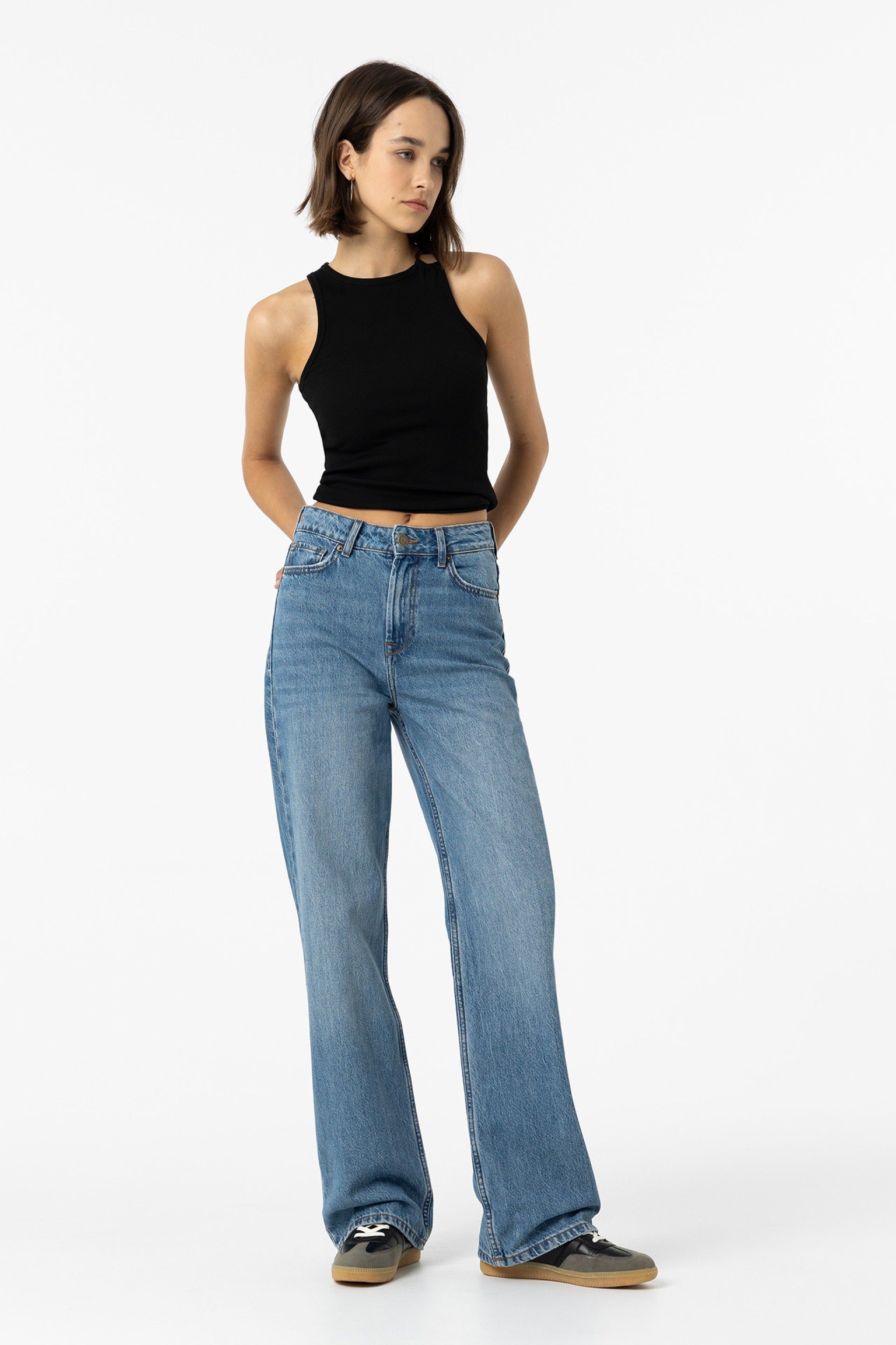 BONNYE WIDE LEG JEANS - VINTAGE BLUE