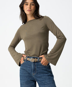 SAULT BASIC LS TOP - PATINA GREEN