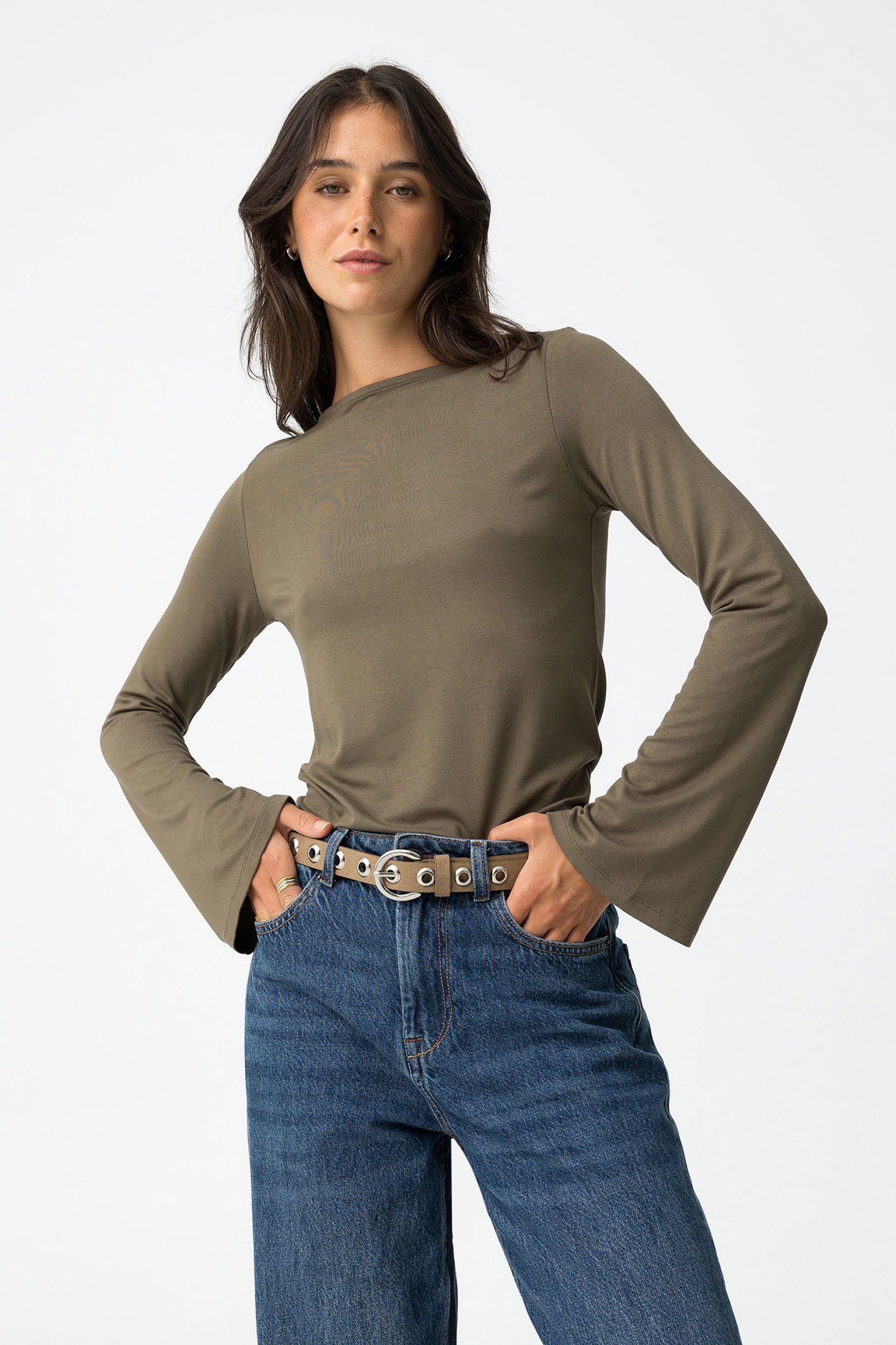 SAULT BASIC LS TOP - PATINA GREEN