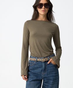SAULT BASIC LS TOP - PATINA GREEN