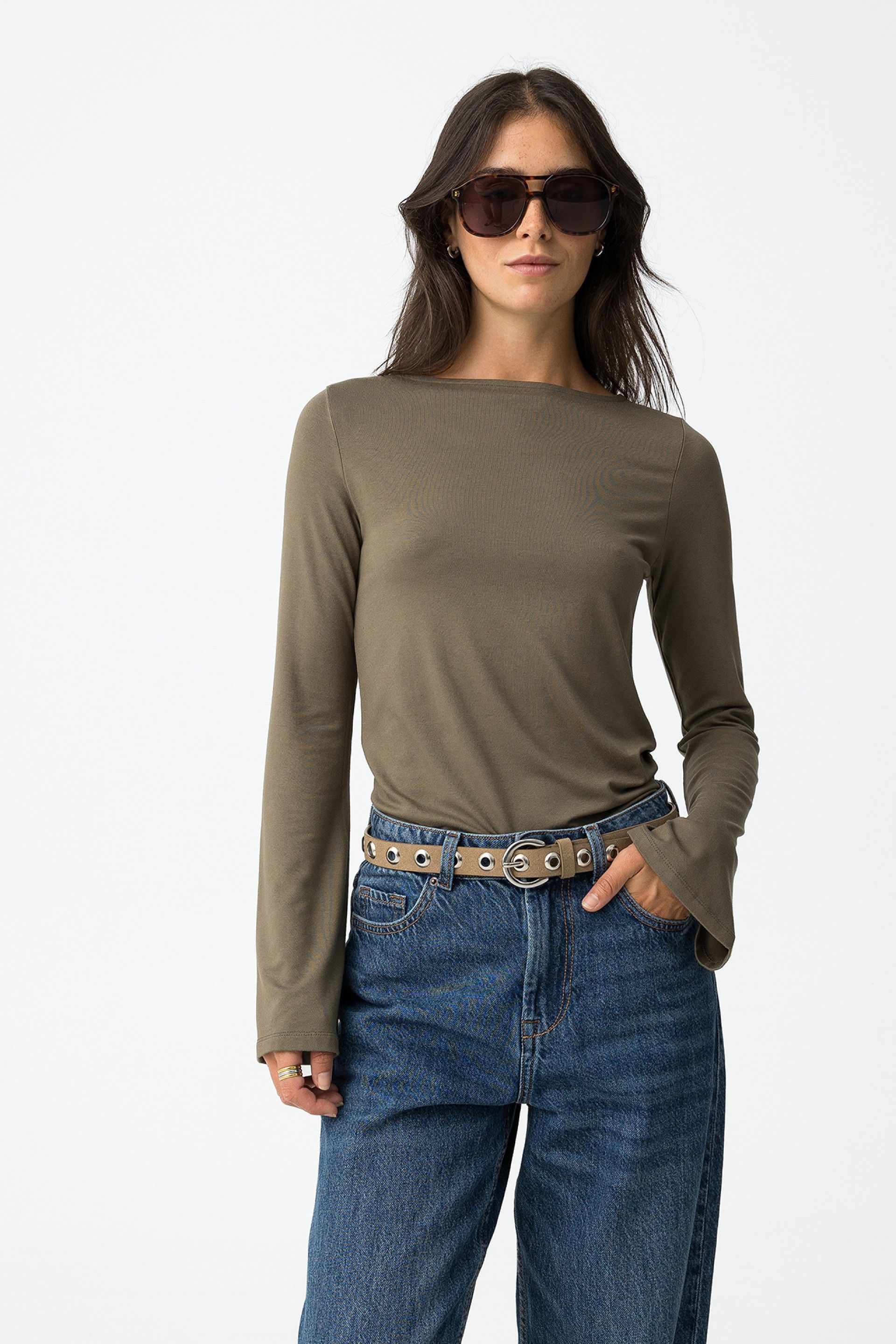 SAULT BASIC LS TOP - PATINA GREEN