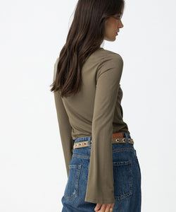 SAULT BASIC LS TOP - PATINA GREEN