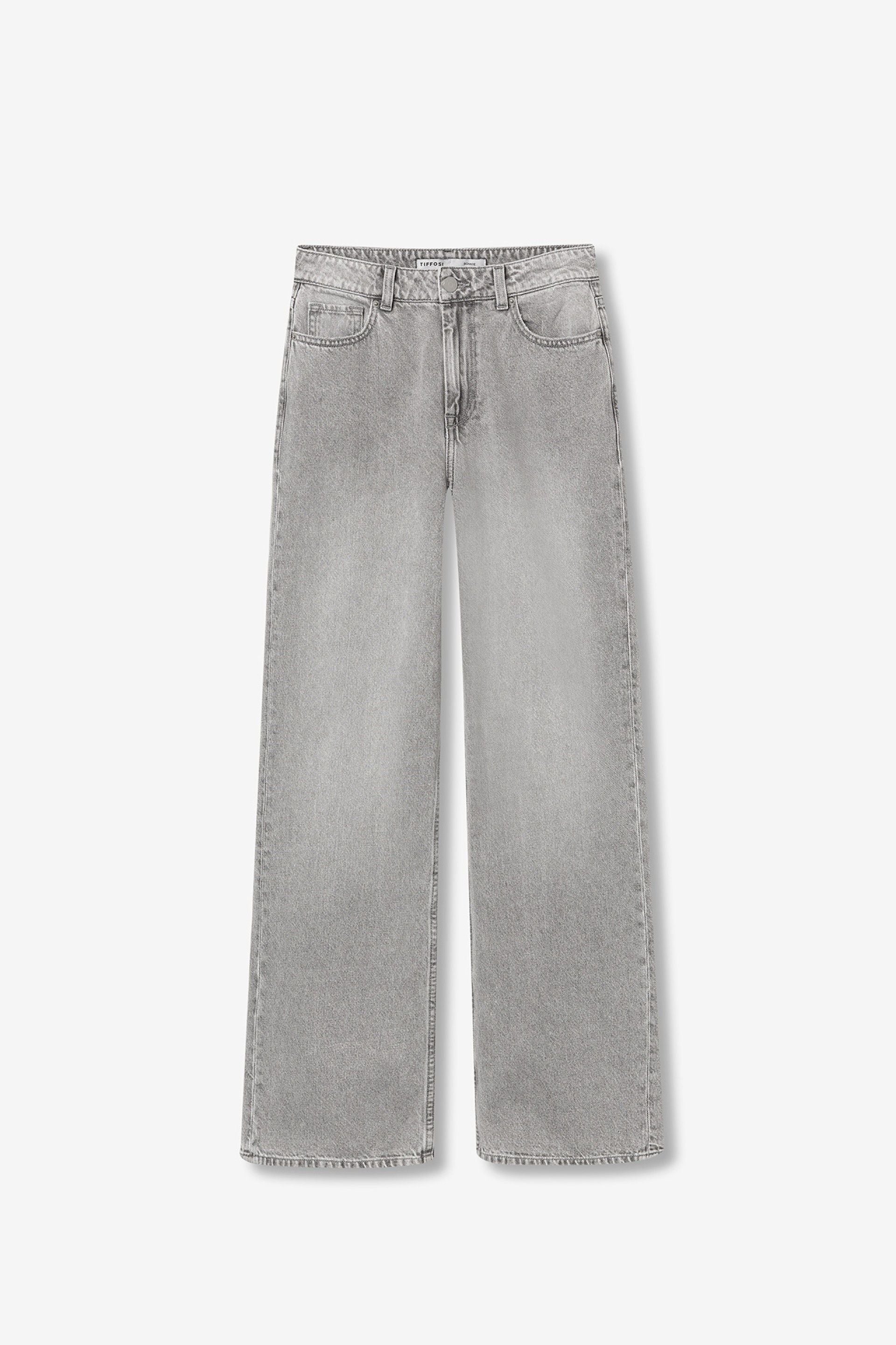 BONNYE WIDE LEG JEANS - LIGHT GREY