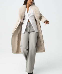 BONNYE WIDE LEG JEANS - LIGHT GREY