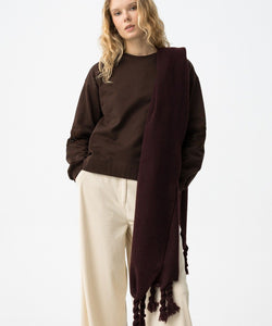 AMELIE CREW NECK SWEAT - CHOCOLATE BROWN
