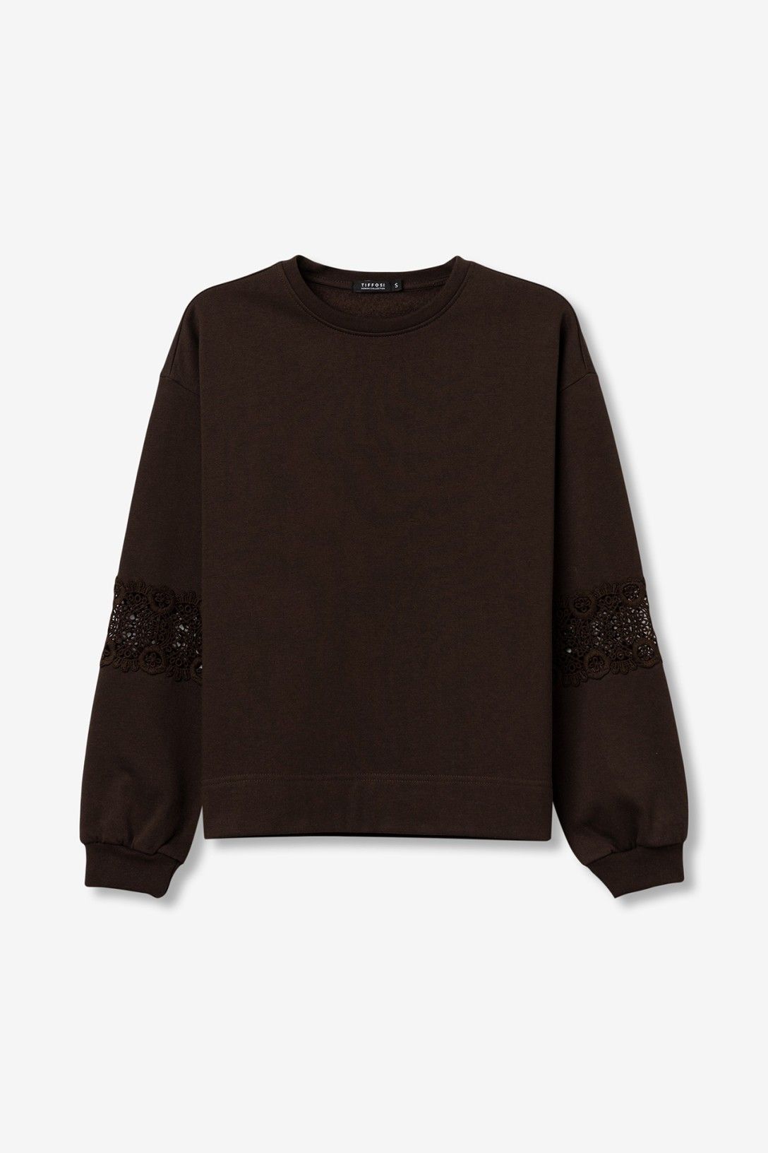 AMELIE CREW NECK SWEAT - CHOCOLATE BROWN