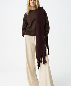 AMELIE CREW NECK SWEAT - CHOCOLATE BROWN