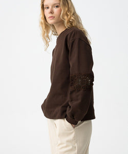 AMELIE CREW NECK SWEAT - CHOCOLATE BROWN