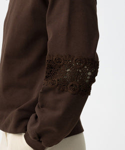 AMELIE CREW NECK SWEAT - CHOCOLATE BROWN