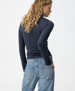 MURCIA  LS TURTLENECK TOP - LYONS BLUE
