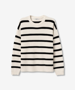 MAGNET KNITTED STRIPED PULLOVER - BIRCH