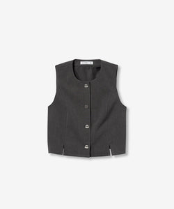 LESLEY GILET - STEEL GREY