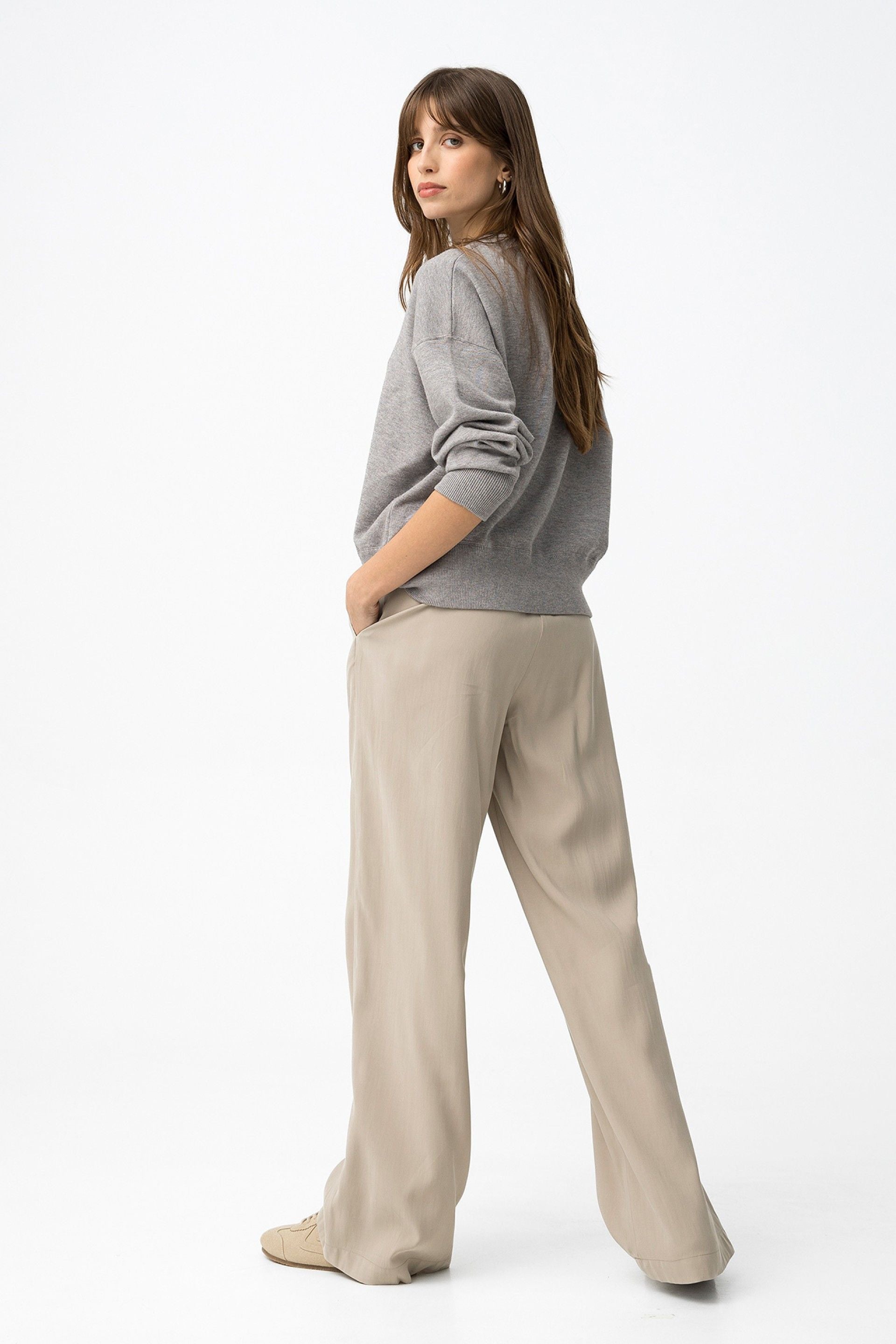 CAMELIA TROUSERS - PORTABELLO BEIGE