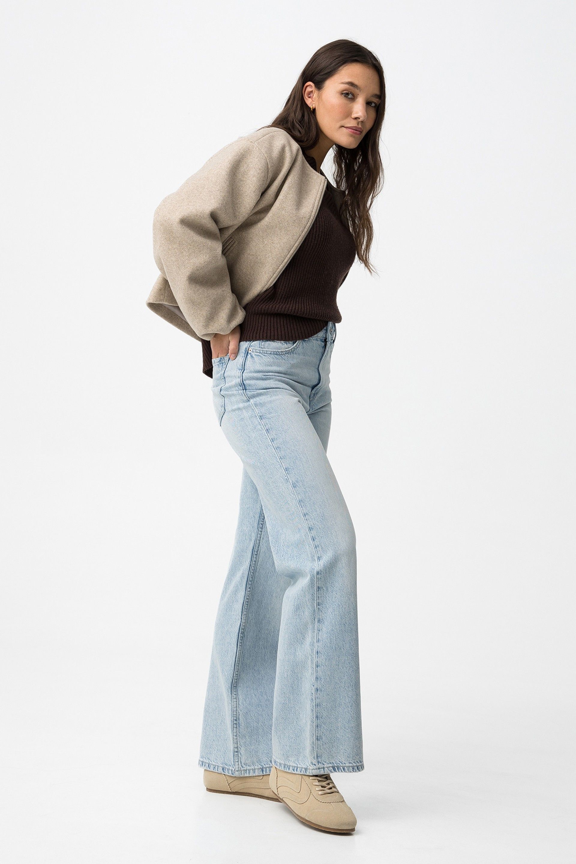 BONNYE WIDE LEG JEANS - LIGHT BLUE